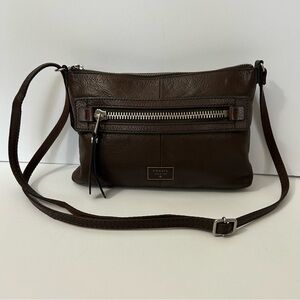 Fossil - Dawson Dark Brown Leather Crossbody Bag